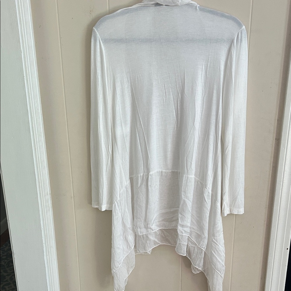 NT by Amati White Open Front Cardigan - Picture 4 of 7